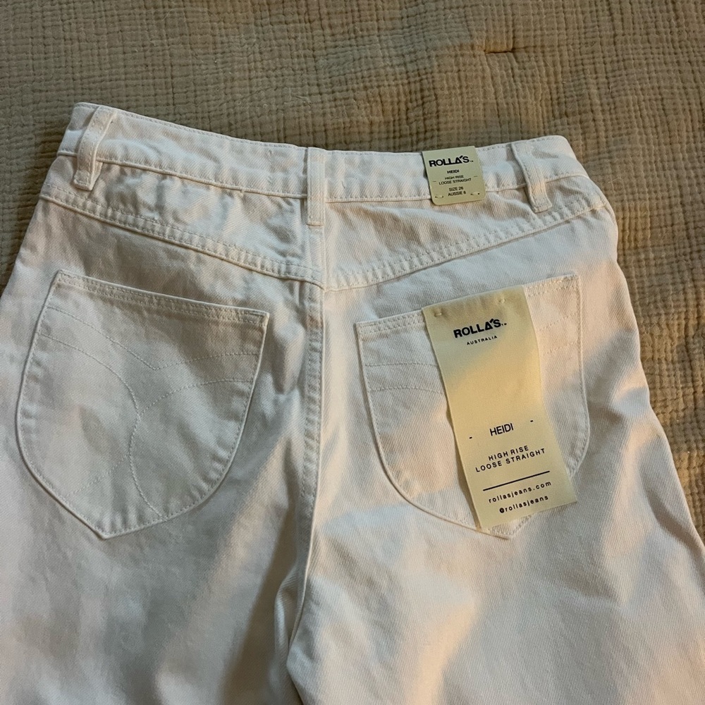 NWT rollas Heidi ankle Jean in white